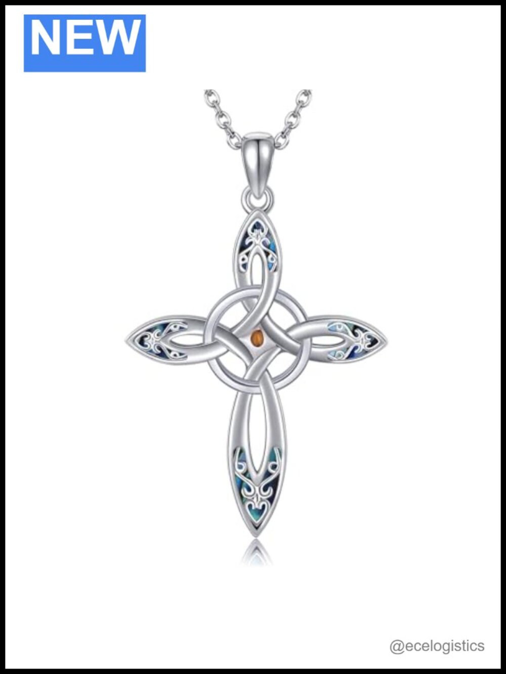 S925 Sterling Silver Mustard Seed Cross Necklace Christian Pendant